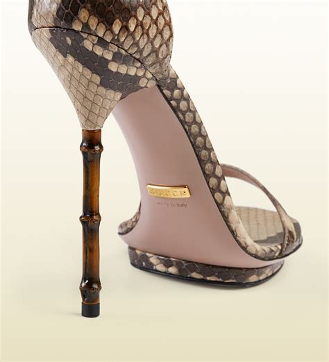 gucci shoes bamboo heels|snake heels Gucci.